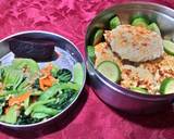 豬肉洋蔥煎餅&蝦皮青江菜&小黃瓜食譜步驟4照片