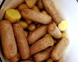 A picture of step 3 of My Sausage Mushroom & New potatoes Casserole 💙💙.
