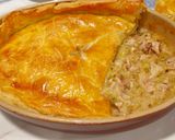 A picture of step 15 of Chicken, leek and thyme pie.