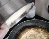दरदरे बेसन ड्राई फ्रूट लड्डू रेसिपी चरण 2 फोटो
