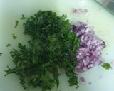 A picture of step 2 of Wedges masala.
