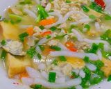 Hình bước làm 9 của món Bánh canh cá cờ, đậu hủ từ cơm nguội, bột gạo, bột năng