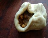 A picture of step 4 of Puranpoli.
