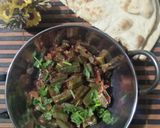 A picture of step 10 of Bhindi Karahi.