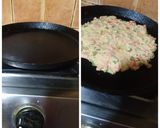 A picture of step 2 of Oats besan mix veg chilla.