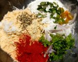 A picture of step 1 of Onion pakoda.