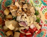 A picture of step 3 of Chicken Caesar Salad.