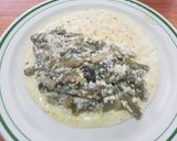 Foto del paso 3 de la receta: Omelette de claras con rajas, nopales y requesón