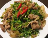 Hình bước làm 4 của món Thịt bò xào hoa thiên lý