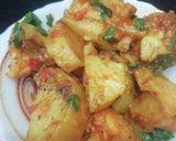 A picture of step 6 of Cauli-potato Bhaji.