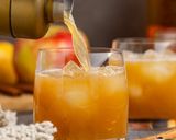 A picture of step 1 of Apple Cider Bourbon Cocktail.