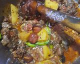 A picture of step 6 of Beef yakhni pulao biryani.