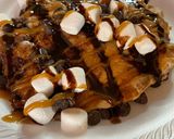 A picture of step 6 of S'mores Pancakes.