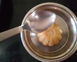 A picture of step 7 of Pistachio almond ghee halwa cake.