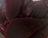 A picture of step 1 of Beet Hummus.
