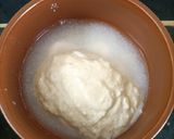 A picture of step 1 of Homemade Ranch dressing with salad and rusk toast.