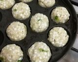 A picture of step 5 of Sabudana pops in appe pan.
