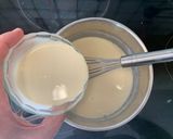 A picture of step 2 of Matcha Green Tea and White Chocolate Panna Cotta.