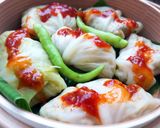 A picture of step 3 of Steamed & Stuffed Cabbage Wraps.