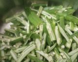 A picture of step 1 of Kurkuri lady finger.