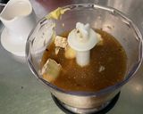 Une image de l'étape 6 de Marinade moutarde ail chèvre basilic au bouillon de champignons.