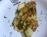 A picture of step 5 of Cheese omelet with vegetables.