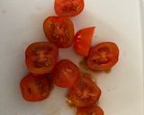 A picture of step 4 of Radish and Mushroom Mixed Leaf Salad,.