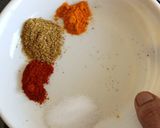 A picture of step 2 of Varat special, poory bhaji, chattny, makhany ki kher.