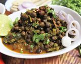 A picture of step 9 of Palak Chana Masala.