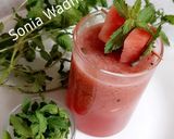 A picture of step 4 of Farmhouse Watermelon Mint Juice.
