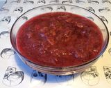 Une image de l'étape 8 de Compote de pêches de vigne et rhubarbe.