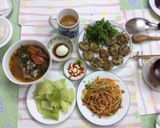 Hình bước làm 4 của món xoài xanh cùng Ruốc sấy cay