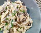 Foto del paso 8 de la receta: Tagliatelle de boletus con carne de caballo y senderilla a la gorgonzola