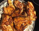 A picture of step 1 of Arroz con pollo (Rice with Chicken).