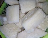 A picture of step 1 of Yam egg roll.
