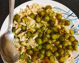 A picture of step 3 of Chura matar.