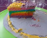 Foto langkah ke 3 dari resep Tar rainbow cake.
