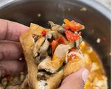 Foto langkah ke 3 dari resep Tahu Isi Jamur Ayam Pedas.