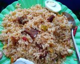 Foto langkah ke 3 dari resep Nasi goreng daging.