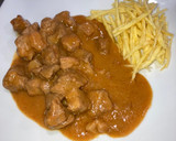 Foto del paso 12 de la receta: Carne en salsa estilo granadino con patatas paja