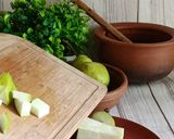 A picture of step 1 of Masala Pear & Mint Lassi For Diwali Party.