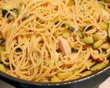 Une image de l'étape 6 de Spaghettis poulet courgette mozza.