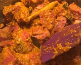 A picture of step 3 of Beef Rendang.