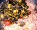 A picture of step 4 of sig's mushroom and tomato biryani.