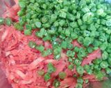 A picture of step 1 of Veg Manchurian with Gravy.