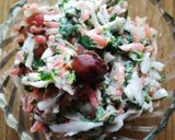 A picture of step 4 of Tri colour salad.