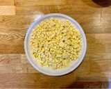 A picture of step 3 of Monkfish with sweetcorn custard.