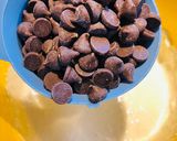 A picture of step 3 of Chocolate 🍫 Chip / Blueberry Cookie 🍪 Dough Cheesecake.