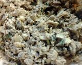 A picture of step 8 of Roasted Brussell Sprout and Artichoke Garden Dip.