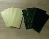 A picture of step 2 of Fragrant Shiso, Chikuwa Fish Stick and Nori Seaweed Fried Morsels.